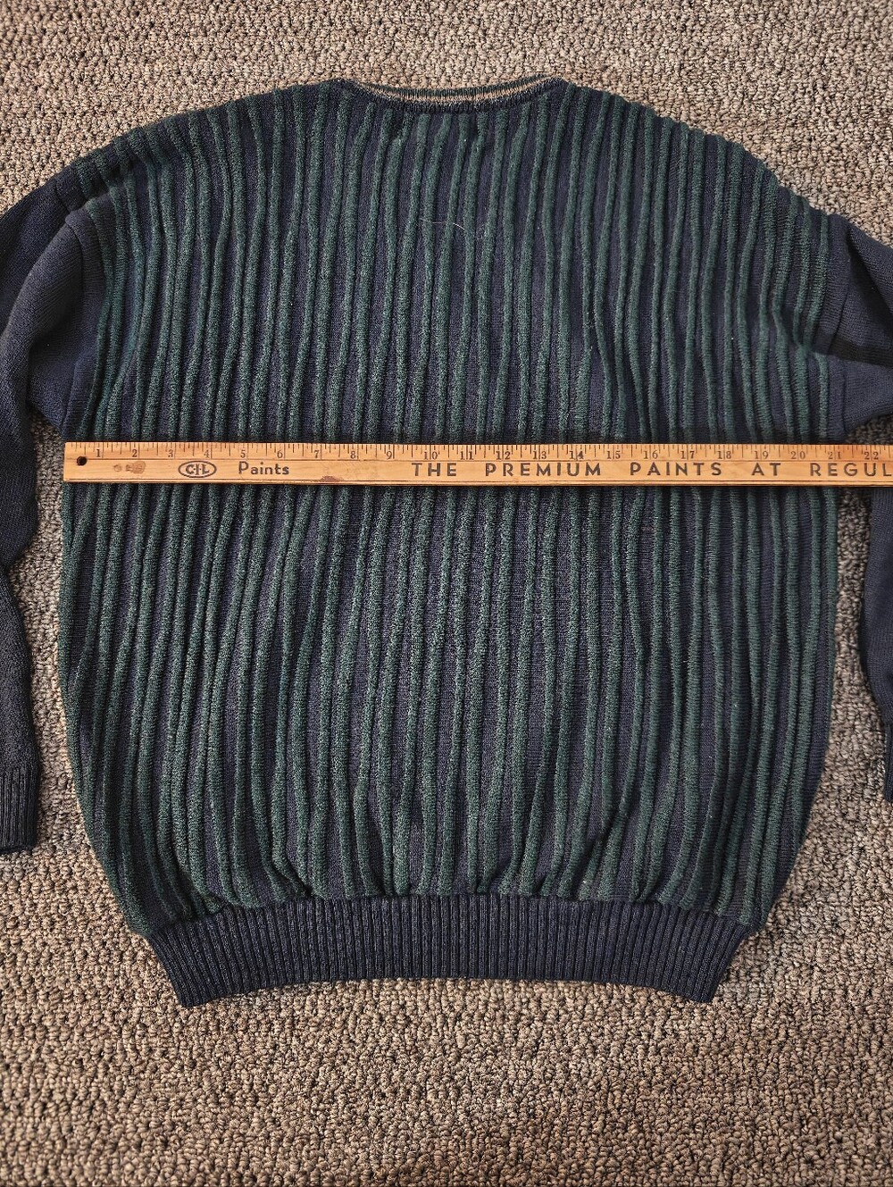 Tosani Vintage Men's Wool Blend Coogi-style Crewneck Sweater Size M - Picture 7 of 8